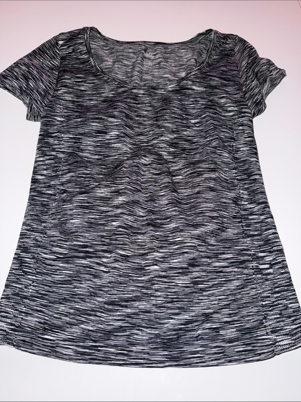 Serenity Black & White Space-Dye Short Sleeve Tee